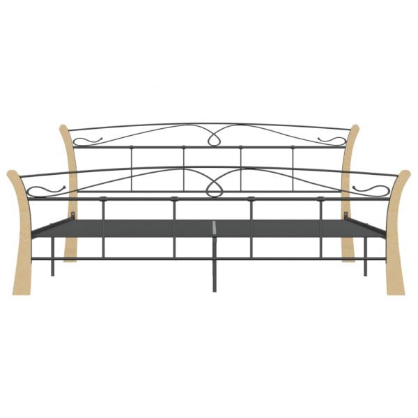 Bettgestell Schwarz Metall 200x200 cm