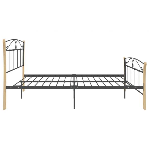 Bettgestell Schwarz Metall 200x200 cm