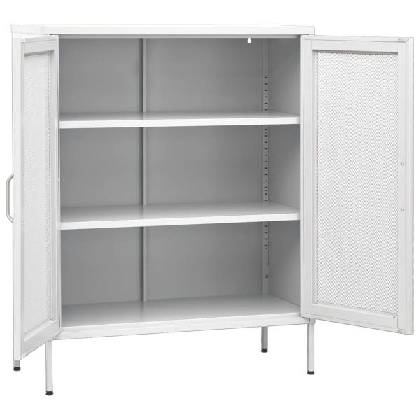 ARDEBO.de - Lagerschrank Weiß 80x35x101,5 cm Stahl
