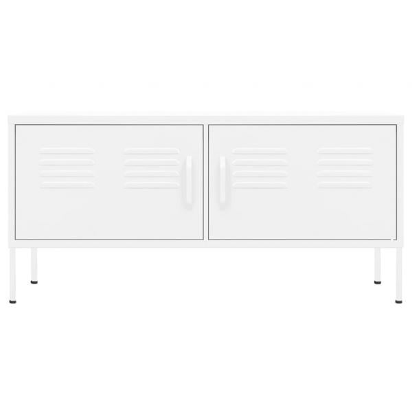 TV-Schrank Weiß 105x35x50 cm Stahl    