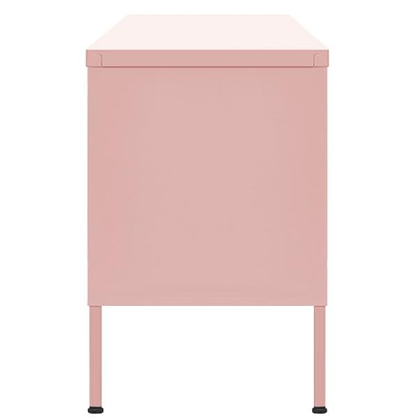 TV-Schrank Rosa 105x35x50 cm Stahl    