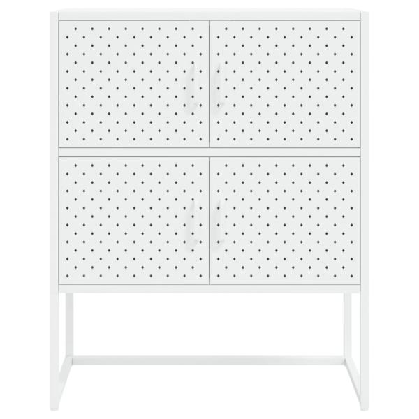 Highboard Weiß 80x35x100 cm Stahl