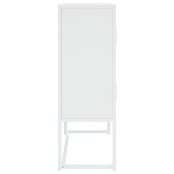 Highboard Weiß 80x35x100 cm Stahl