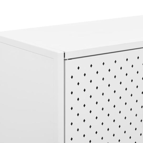 Highboard Weiß 80x35x100 cm Stahl