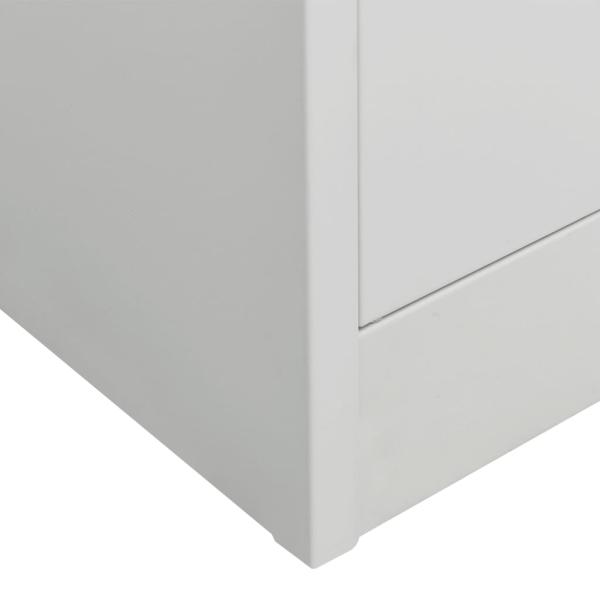 ARDEBO.de - Kleiderschrank Hellgrau 80x50x180 cm Stahl