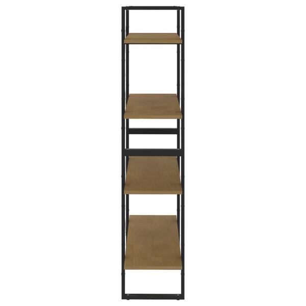 Bücherregal 4 Fächer 80x30x140 cm Massivholz Kiefer