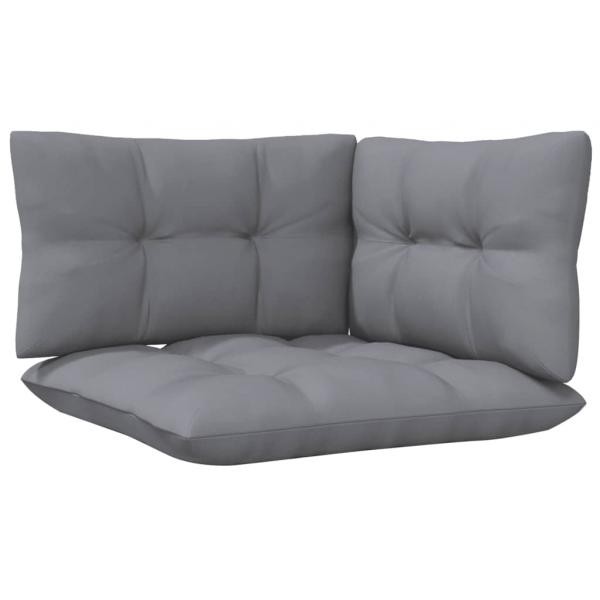 Garten-Ecksofa mit Kissen in Grau Massivholz Kiefer