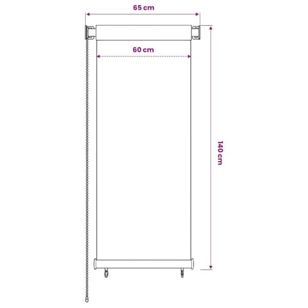Außenrollo Creme 65 (B) x 140 (H) cm HDPE