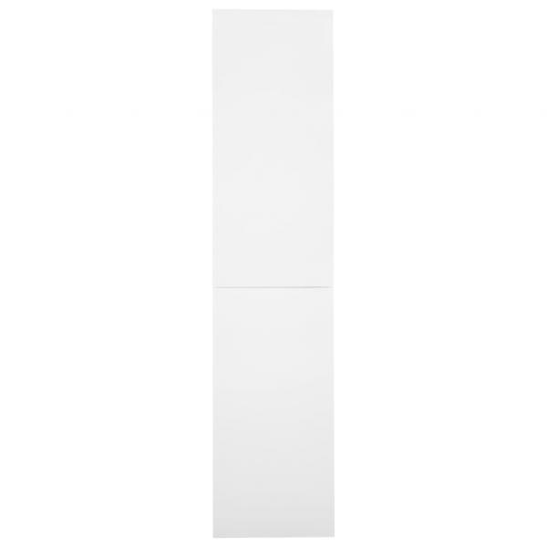 Büroschrank mit Schiebetüren Weiß 90x40x180 cm Stahl 