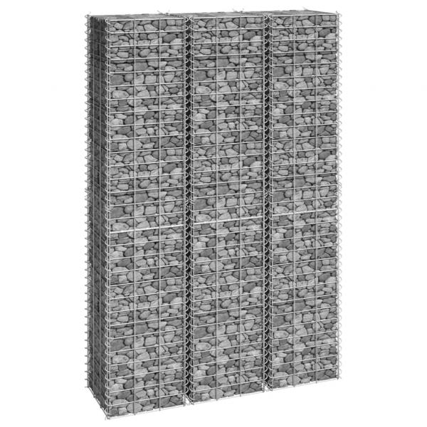 ARDEBO.de - Gabionen-Hochbeete 3 Stk. 30x30x150 cm Eisen