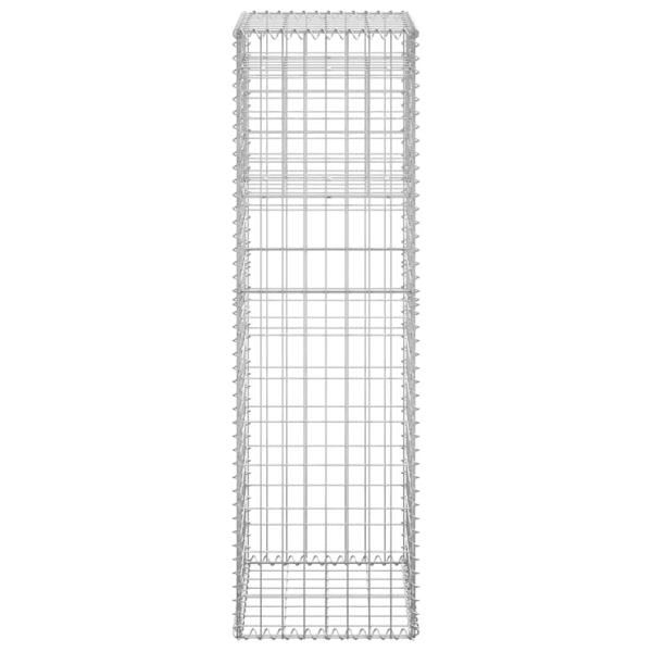 Gabionensäulen 2 Stk. 40x40x140 cm Eisen
