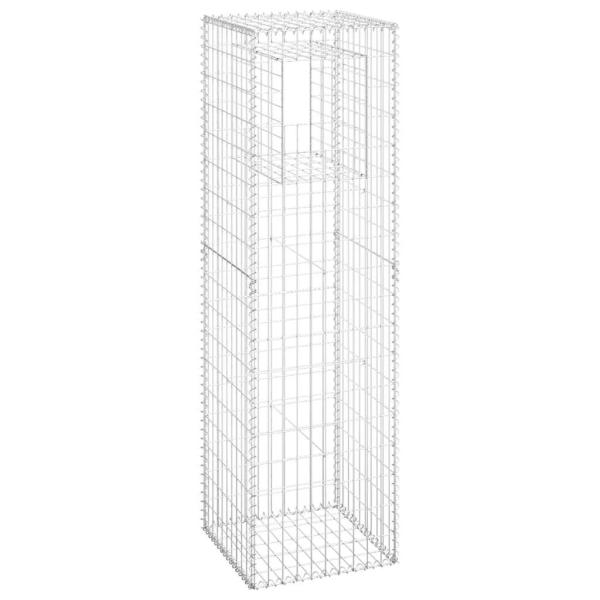 Gabionensäulen 2 Stk. 50x50x180 cm Eisen