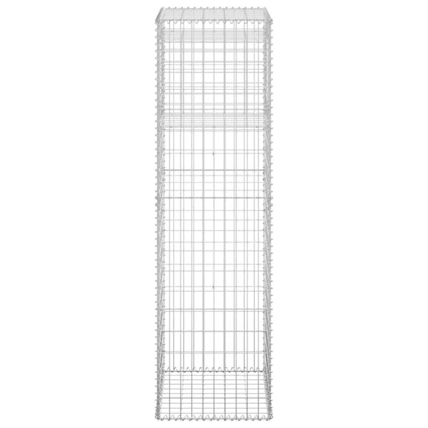 Gabionensäulen 2 Stk. 50x50x180 cm Eisen