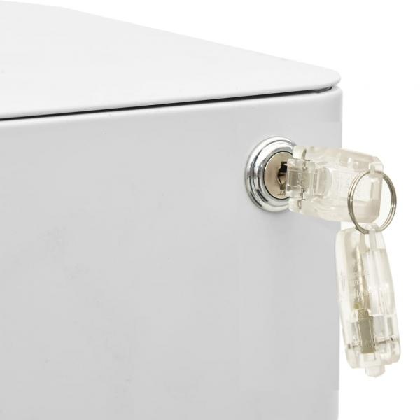 Aktenschrank mit Rollen Hellgrau 30x45x59 cm Stahl