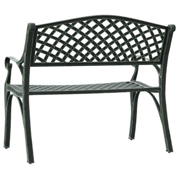 Gartenbank 102 cm Aluminiumguss Grün