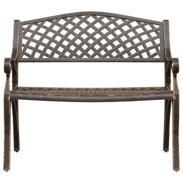 Gartenbank 102 cm Aluminiumguss Bronzen