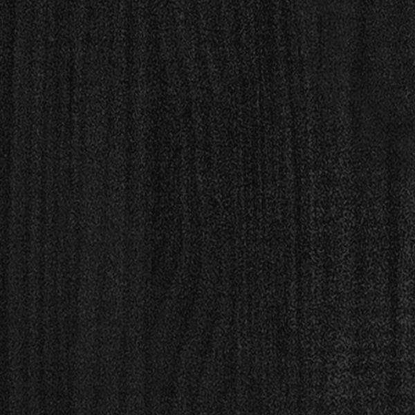 Bücherregal 4 Böden Schwarz 40x30x140 cm Massivholz Kiefer