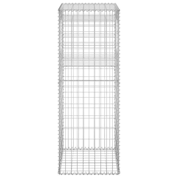 Gabionensäulen 2 Stk. 50x50x140 cm Eisen