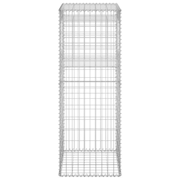 Gabionensäulen 2 Stk. 50x50x140 cm Eisen