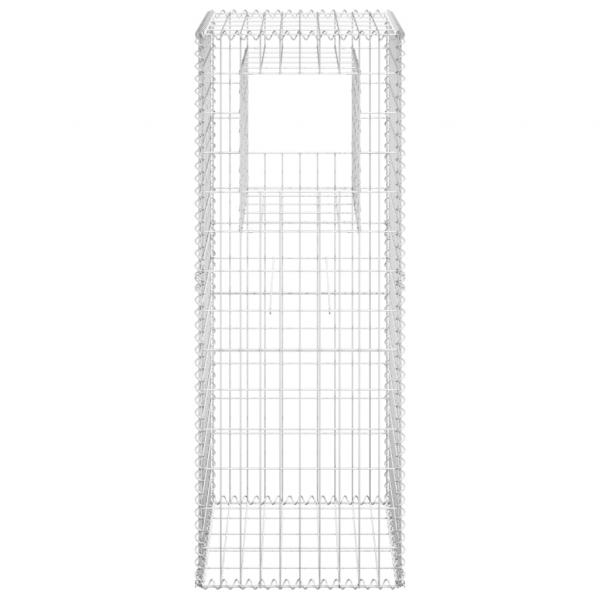Gabionensäulen 2 Stk. 50x50x140 cm Eisen