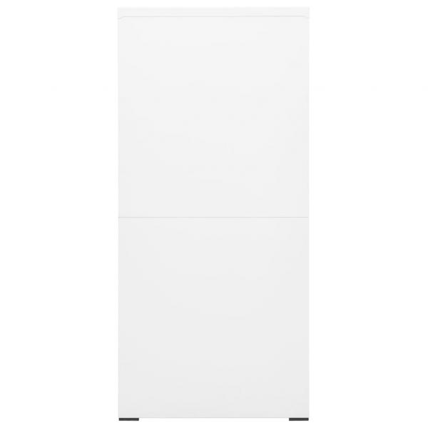 Aktenschrank Weiß 46x62x133 cm Stahl