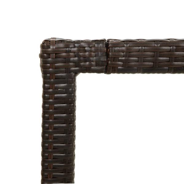 ARDEBO.de - 5-tlg. Garten-Essgruppe mit Auflagen Poly Rattan Braun