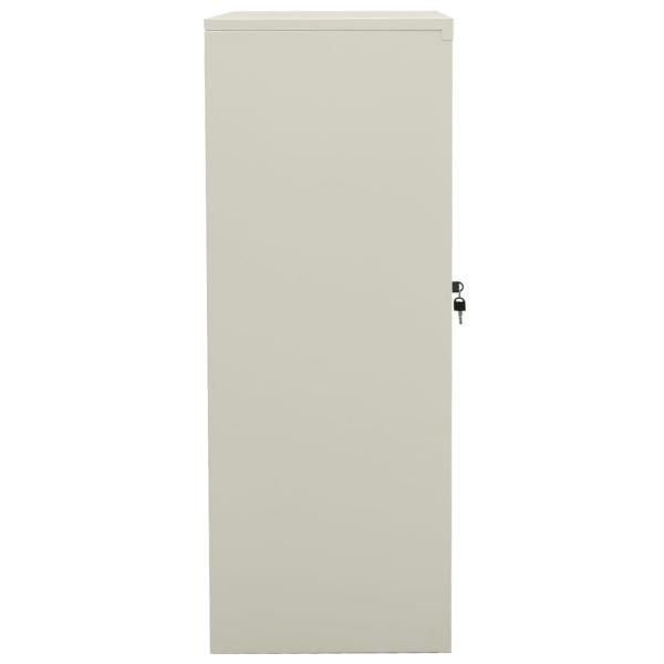Büroschrank mit Pflanzkasten Hellgrau 90x40x128 cm Stahl