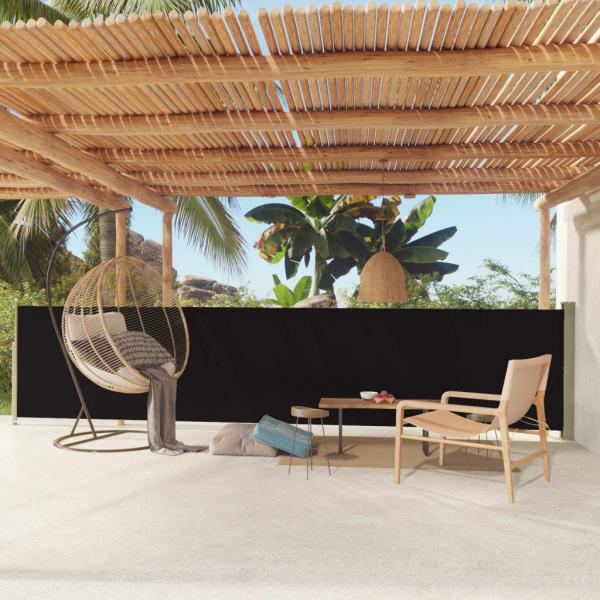 ARDEBO.de - Seitenmarkise Ausziehbar 117x600 cm Schwarz
