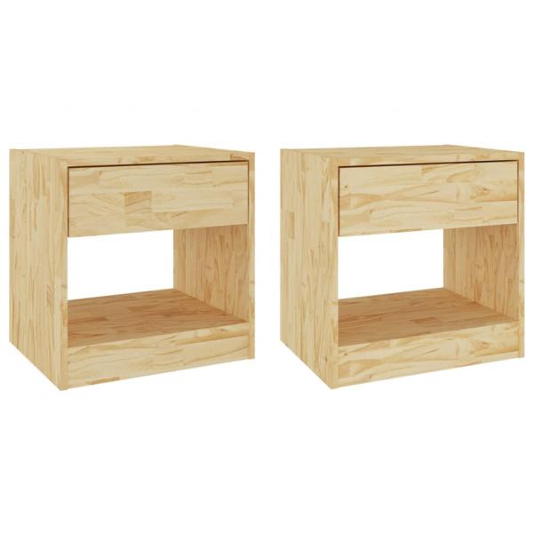 Nachttische 2 Stk. 40x31x40 cm Massivholz Kiefer