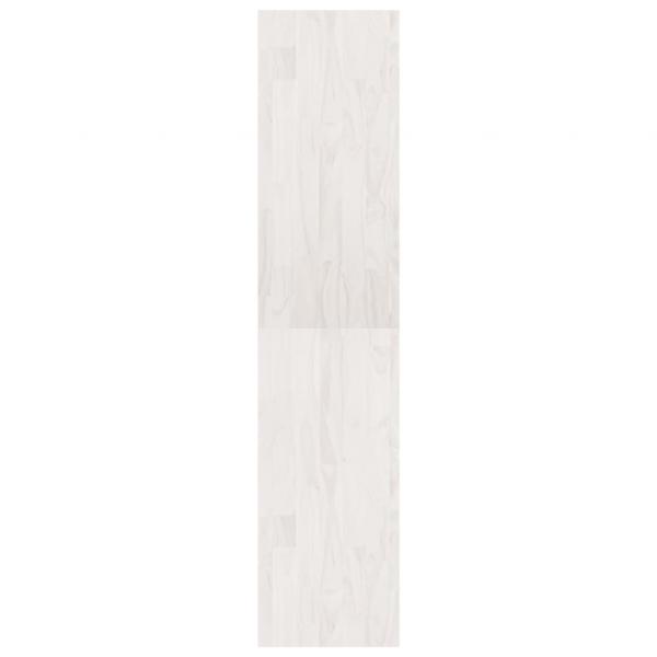 Bücherregal Raumteiler Weiß 40x30x135,5 cm Massivholz Kiefer