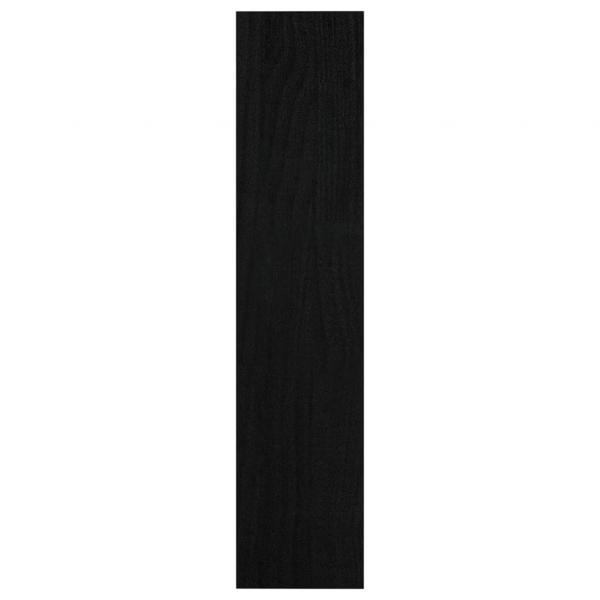 Bücherregal/Raumteiler Schwarz 100x30x135,5cm Kiefer Massivholz