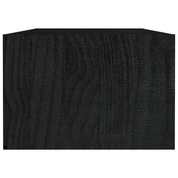 Couchtisch Schwarz 110x50x34 cm Massivholz Kiefer