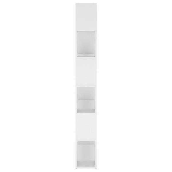Bücherregal Raumteiler Weiß 100x24x188 cm