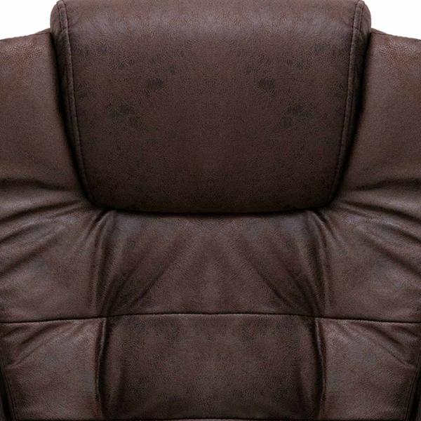 Bürostuhl mit Massagefunktion Dunkelbraun Wildleder-Optik