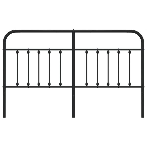 Kopfteil Metall Schwarz 180 cm