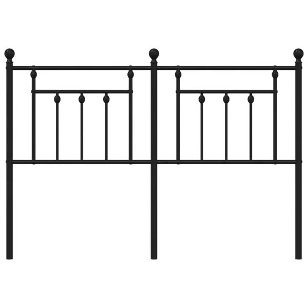 Kopfteil Metall Schwarz 135 cm