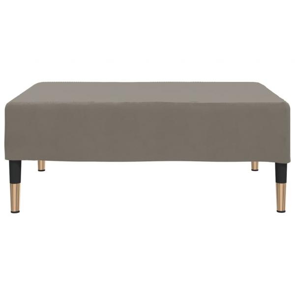 Fußhocker Hellgrau 78x56x32 cm Samt 
