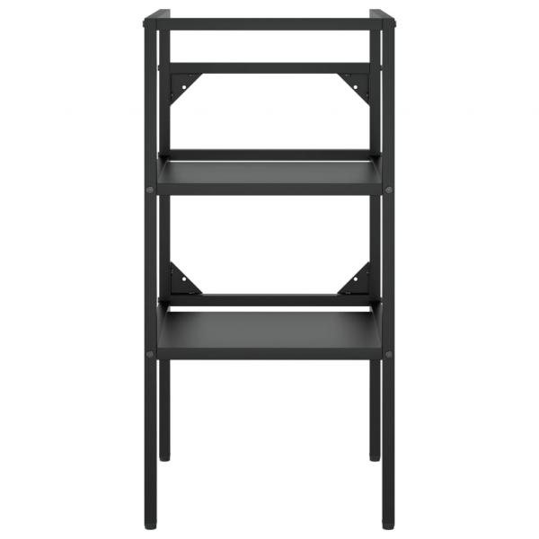 Badezimmer Waschtischgestell Schwarz 40x38x83 cm Eisen
