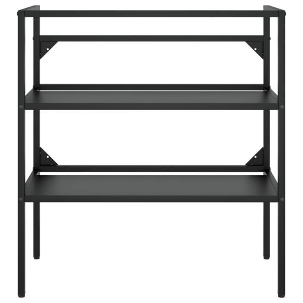 Badezimmer Waschtischgestell Schwarz 79x38x83 cm Eisen