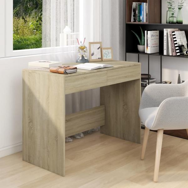 ARDEBO.de - Schreibtisch Sonoma-Eiche 101x50x76,5 cm Holzwerkstoff