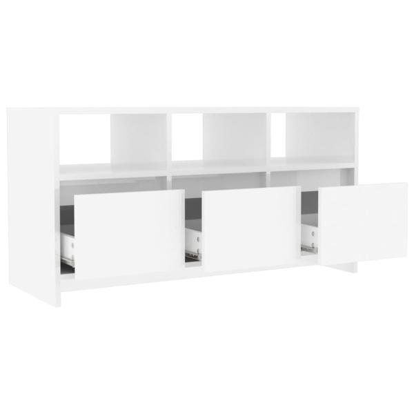 TV-Schrank Hochglanz-Weiß 102x37,5x52,5 cm Holzwerkstoff