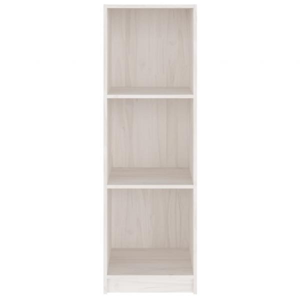 Bücherregal/Raumteiler Weiß 36x33x110 cm Massivholz Kiefer