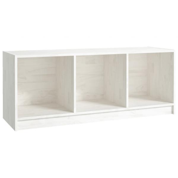 TV-Schrank Weiß 104x33x41 cm Massivholz Kiefer