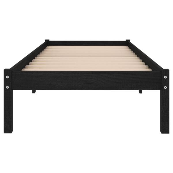 ARDEBO.de - Massivholzbett Schwarz Kiefer 90x200 cm