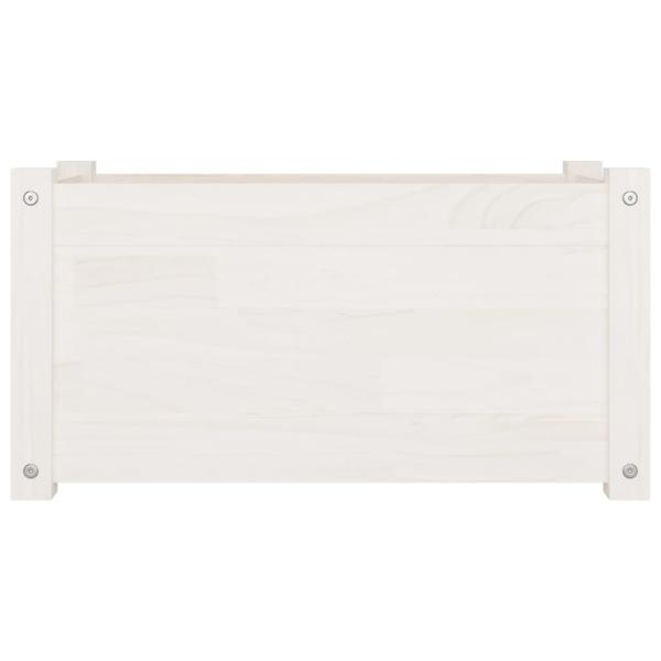 Pflanzkübel 2 Stk. Weiß 60x31x31 cm Massivholz Kiefer