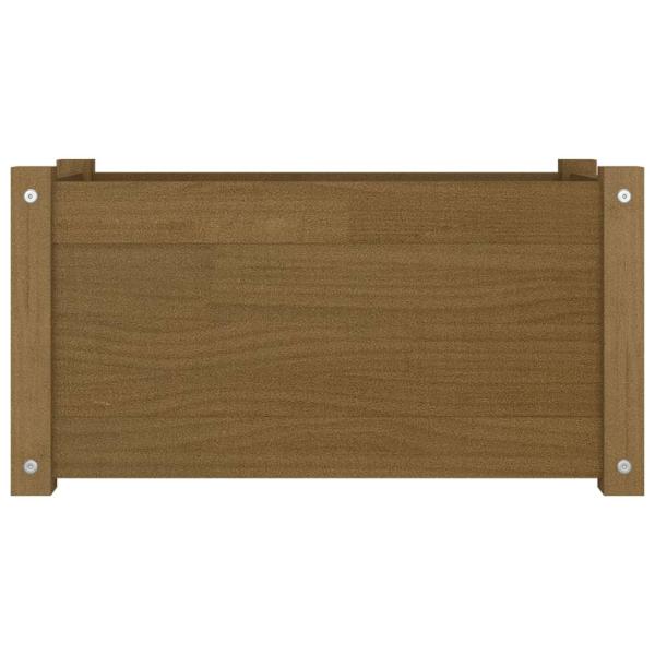 ARDEBO.de - Pflanzkübel Honigbraun 60x31x31 cm Massivholz Kiefer