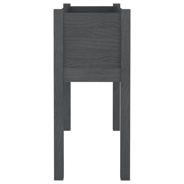 Pflanzkübel Grau 70x31x70 cm Massivholz Kiefer