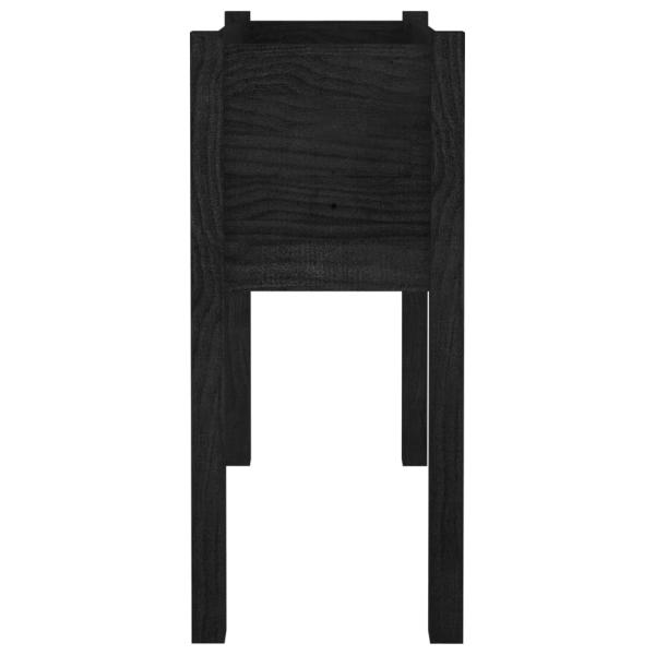 ARDEBO.de - Pflanzkübel Schwarz 70x31x70 cm Massivholz Kiefer