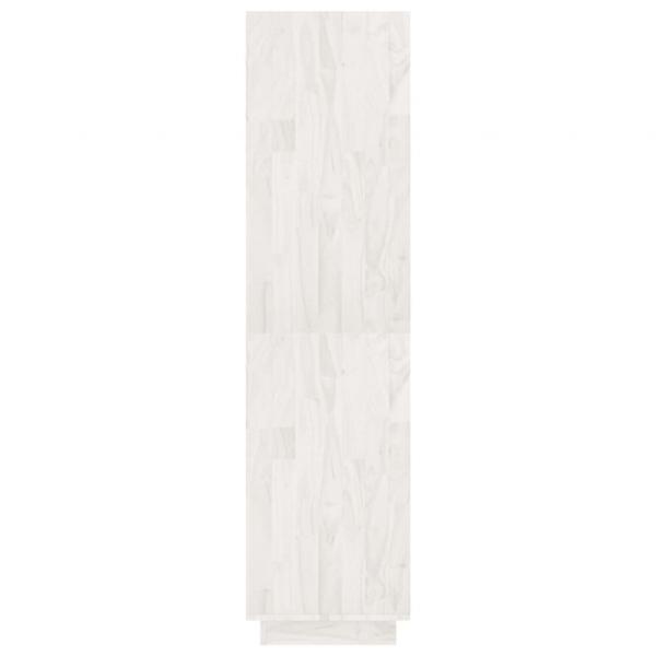 Bücherregal/Raumteiler Weiß 80x35x135 cm Massivholz Kiefer