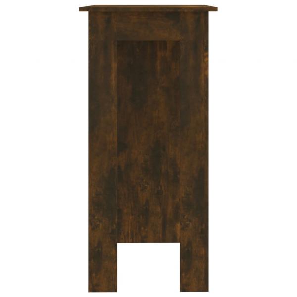 Bartisch mit Regal Räuchereiche 102x50x103,5 cm Holzwerkstoff